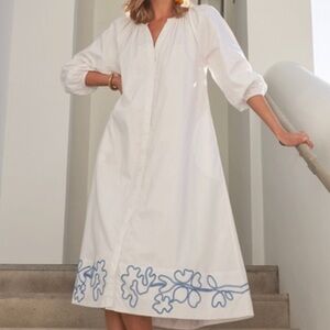 LAKE Brunch Date Embroidered Midi Dress